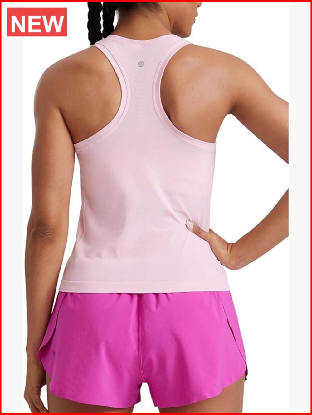 Seamless Racerback Tank Top for Women - Athletic Running Sleeveless Shirt